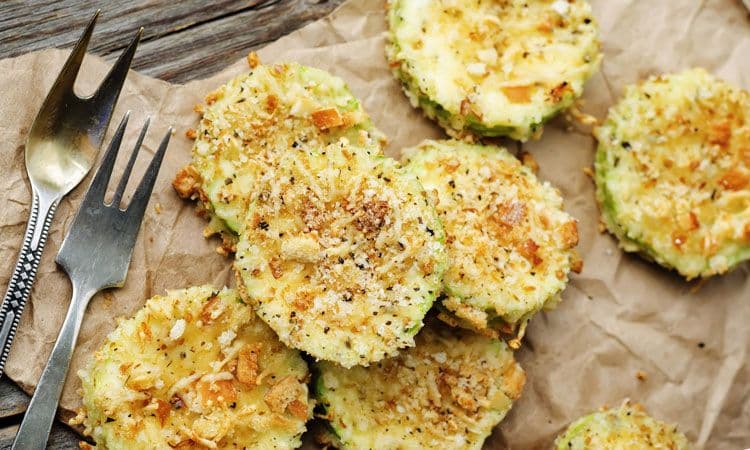 Zucchini crocante con parmesano gratinado