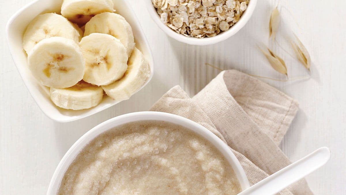 Papilla de avena y banana