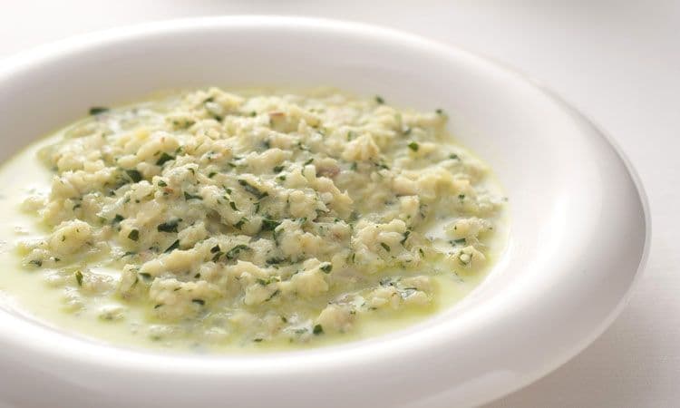 Sopa cremosa de merluza