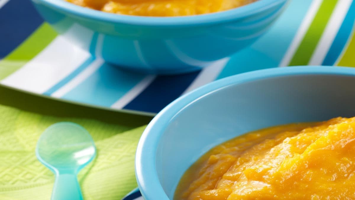 Puré de vegetales y fruta