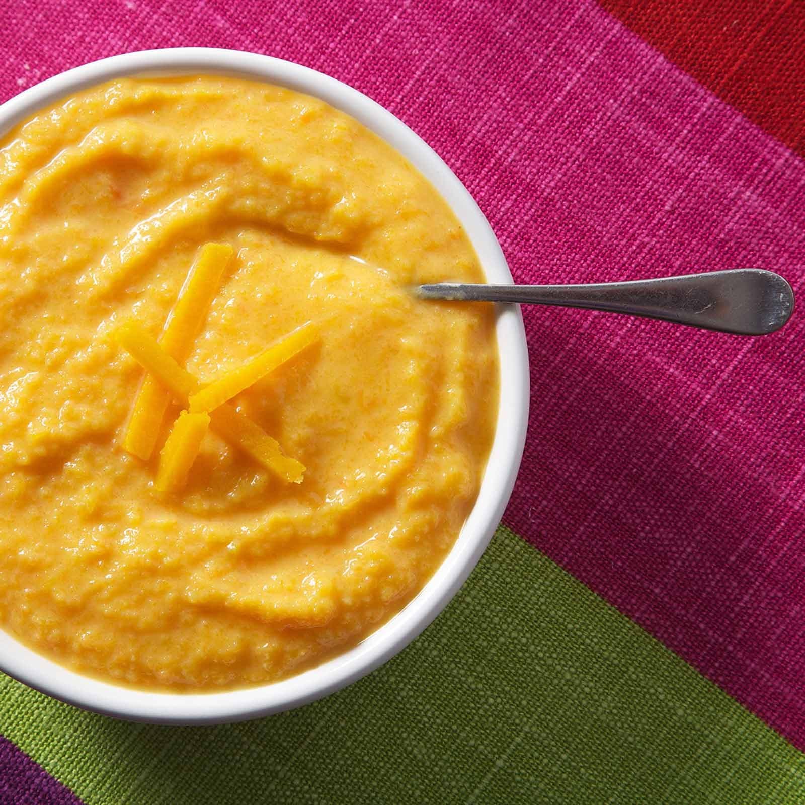 Papilla de calabaza y zanahoria