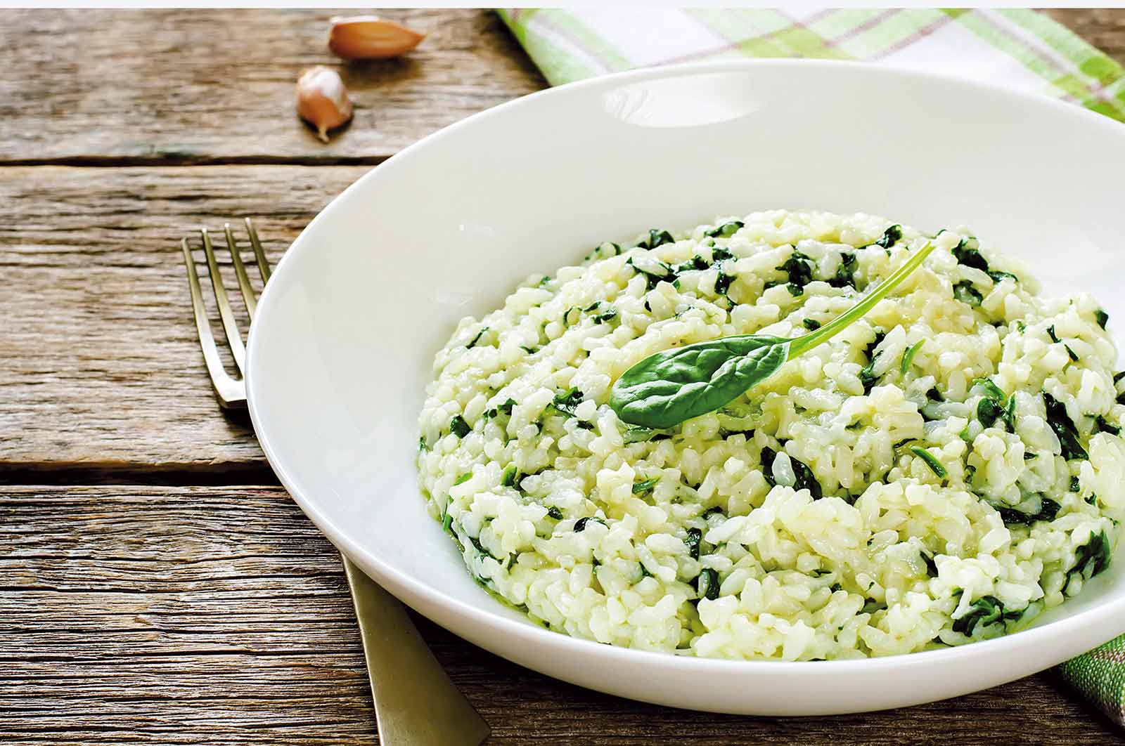 Risotto de espinaca