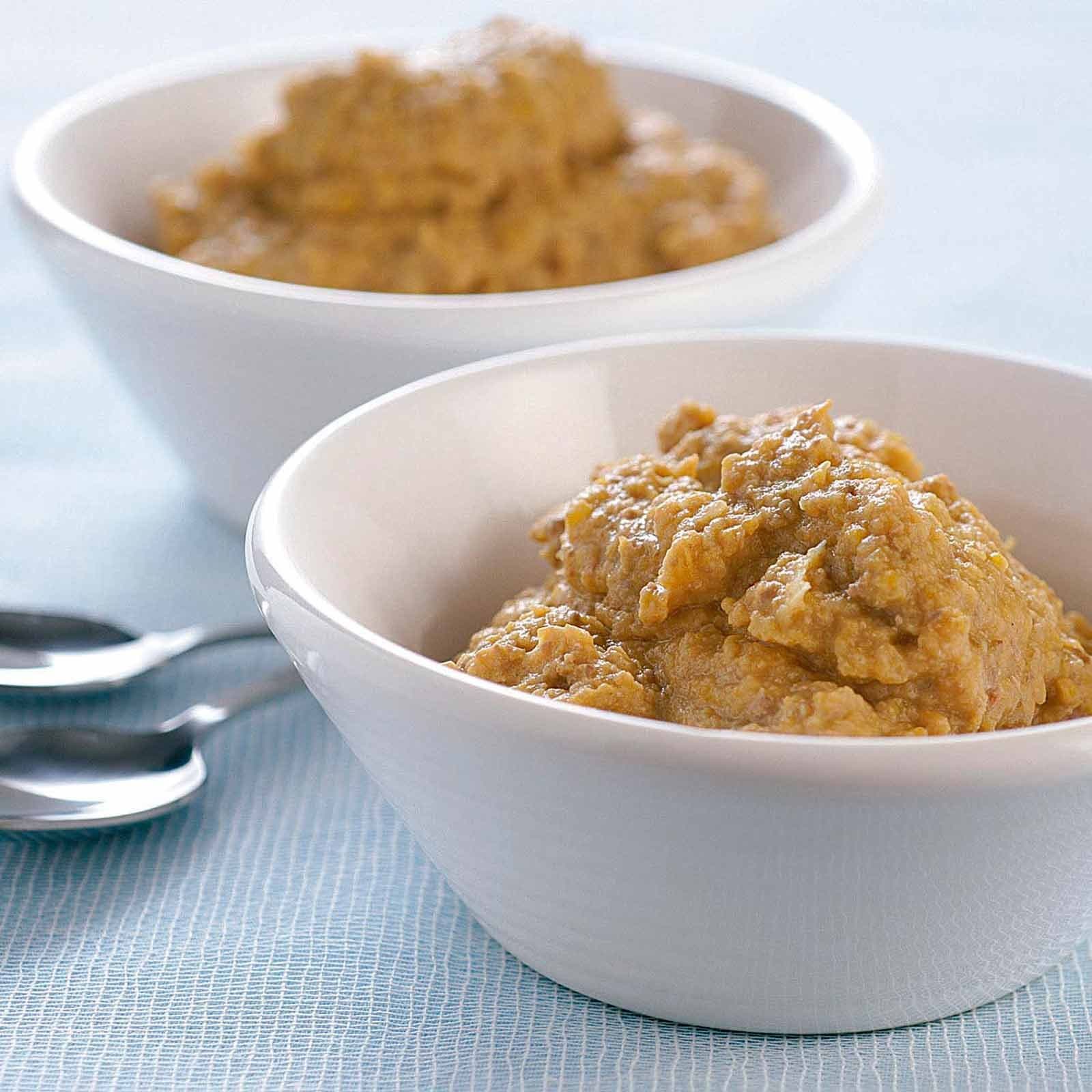 Papilla de calabaza e hígado