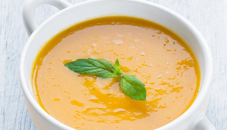 Sopa crema de calabaza y avena
